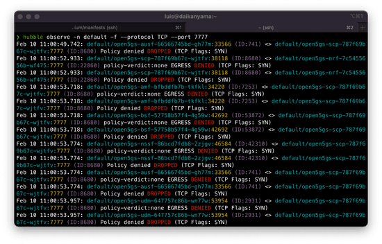 Security and observability with Cilium on my 5G network